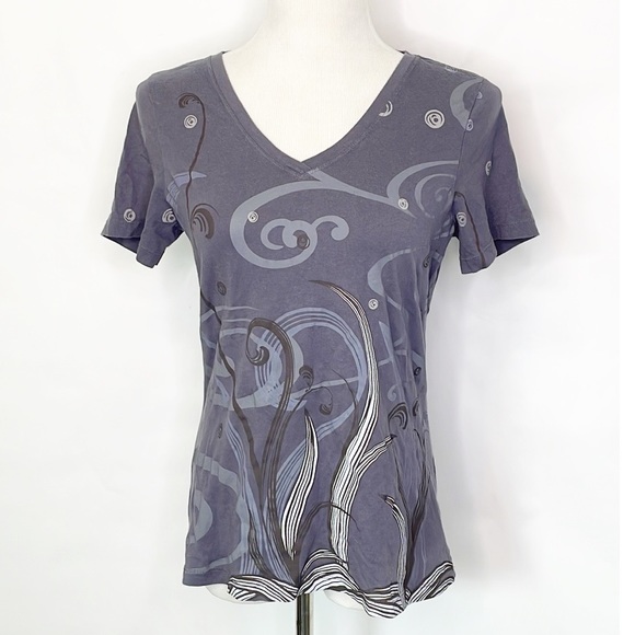REI Organic Cotton Leaf & Sky Tee (M) - Picture 1 of 7
